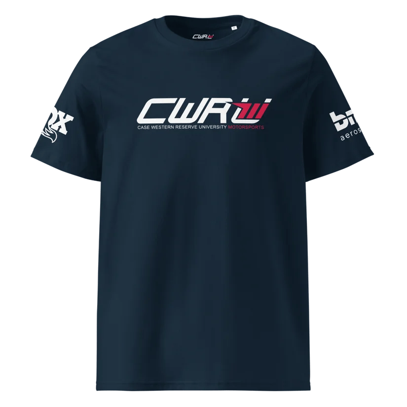 Official navy CWRU Motorsports team T-shirt